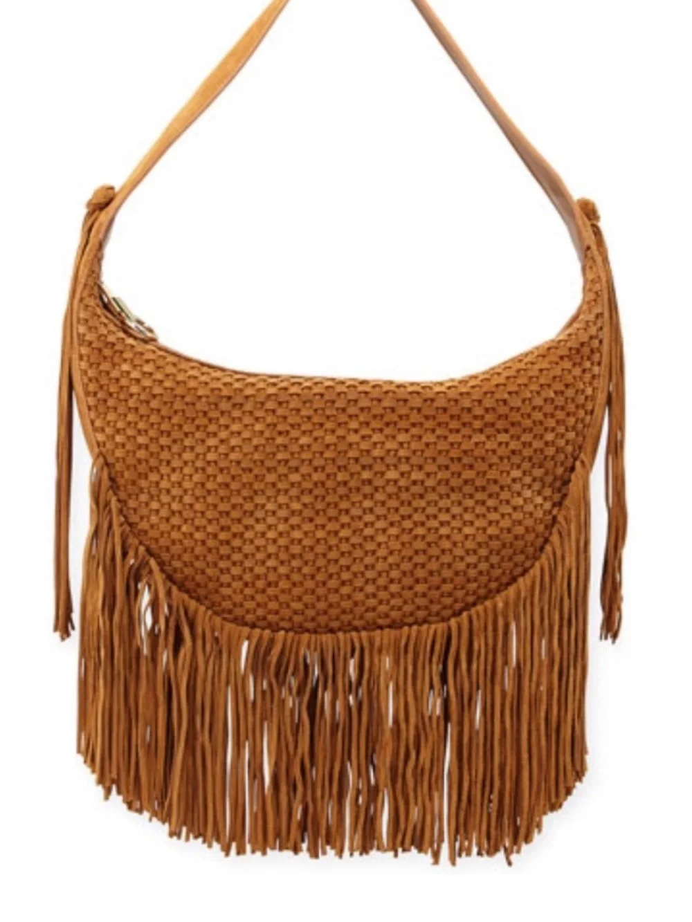 Elizabeth and James Boho Hobo in Cognac w/ Tassels